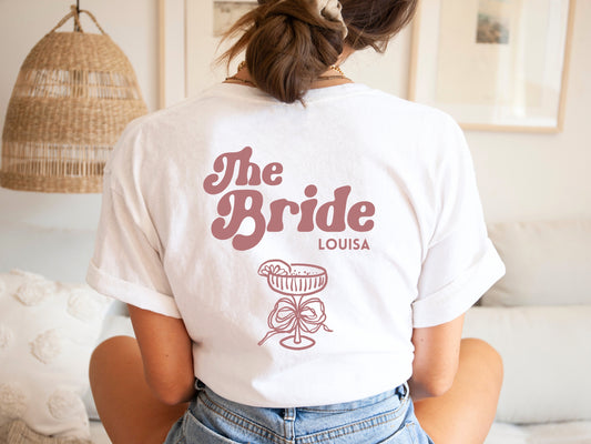 Groovy JGA Shirt personalisiert – Retro Brautcrew T-Shirt