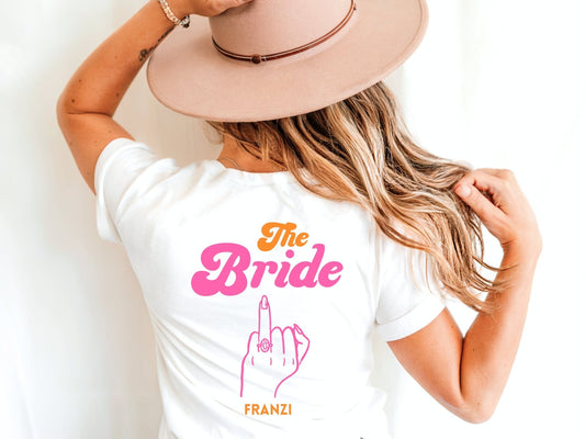 Neon JGA T-Shirt personalisiert – Bunter Look für Brautcrew - Braut Crew Shop