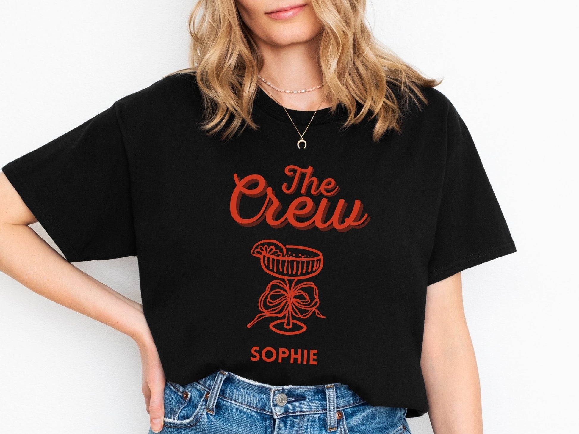 Coquette JGA T-Shirts personalisiert für die Brautcrew - Braut Crew Shop