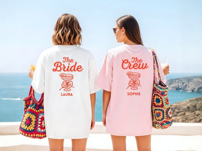 Coquette JGA T-Shirts personalisiert für die Brautcrew - Braut Crew Shop