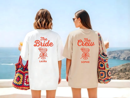 Coquette JGA T-Shirts personalisiert für die Brautcrew - Braut Crew Shop