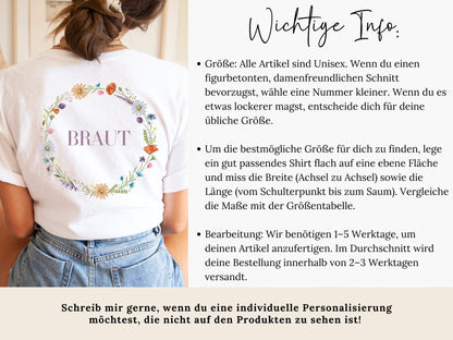 Euer individuelles JGA Shirt für die Strandreise - Braut Crew Shop