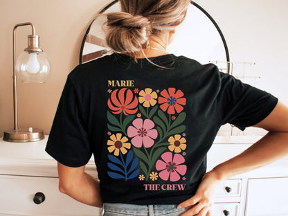 JGA Shirts im Boho Blumen Stil - Braut Crew Shop