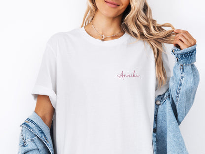JGA Shirts mit Blumenkranz - Design und Namen - Braut Crew Shop
