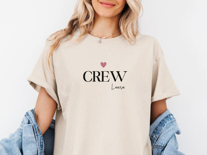 Minimalistische JGA T-Shirts für Personalisiert für Braut und Crew - Braut Crew Shop