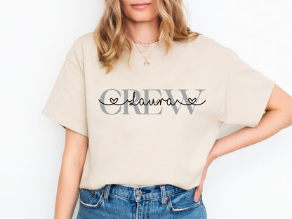 Modernes JGA T-Shirt für Braut und Crew - Stylisch & personalisiert - Braut Crew Shop