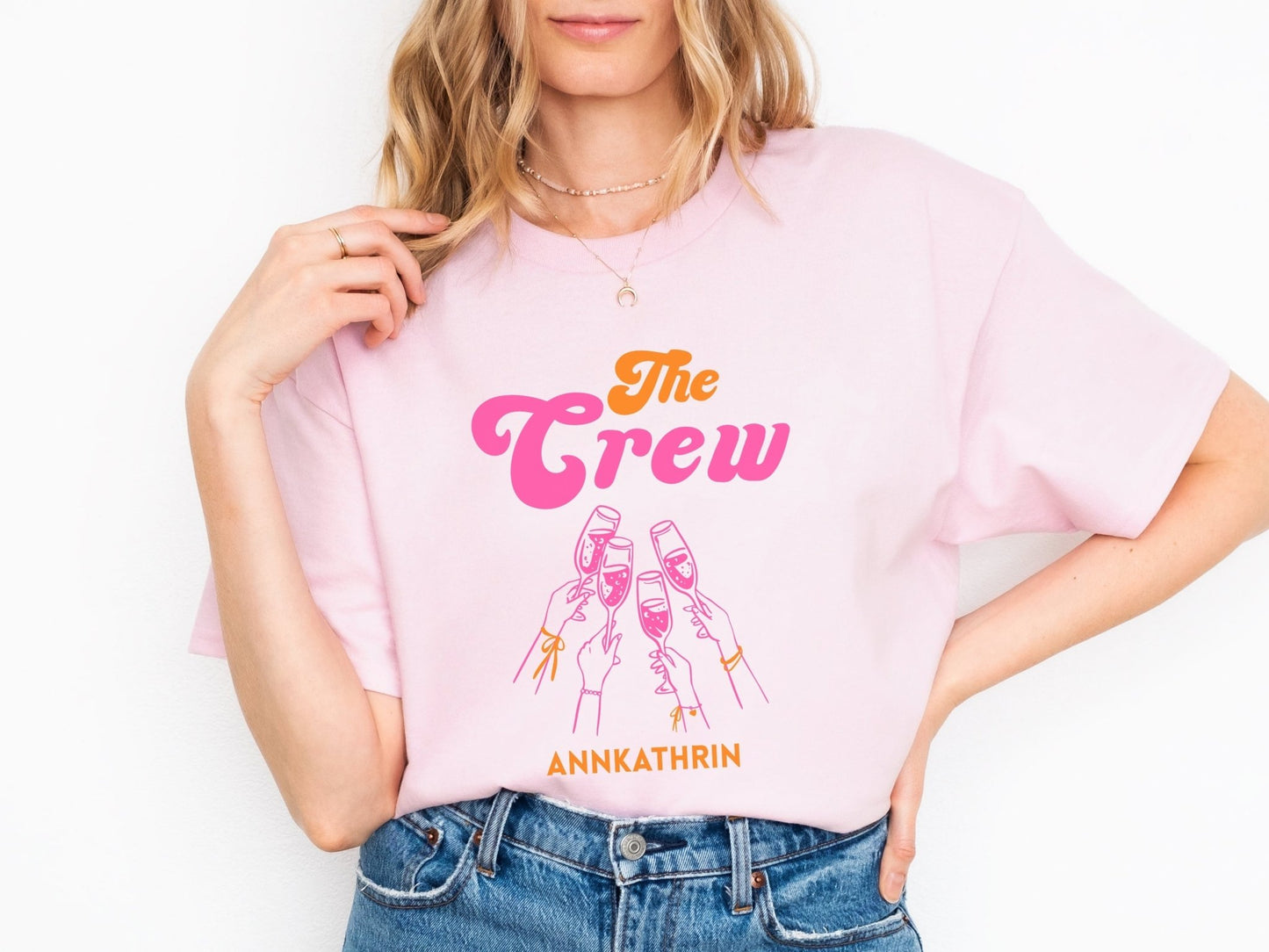 Neon JGA T-Shirt personalisiert – Bunter Look für Brautcrew - Braut Crew Shop
