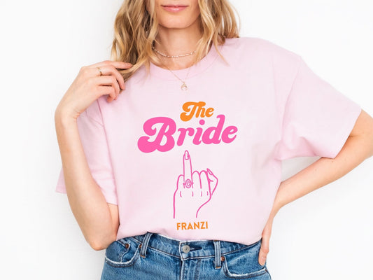 Neon JGA T-Shirt personalisiert – Bunter Look für Brautcrew - Braut Crew Shop