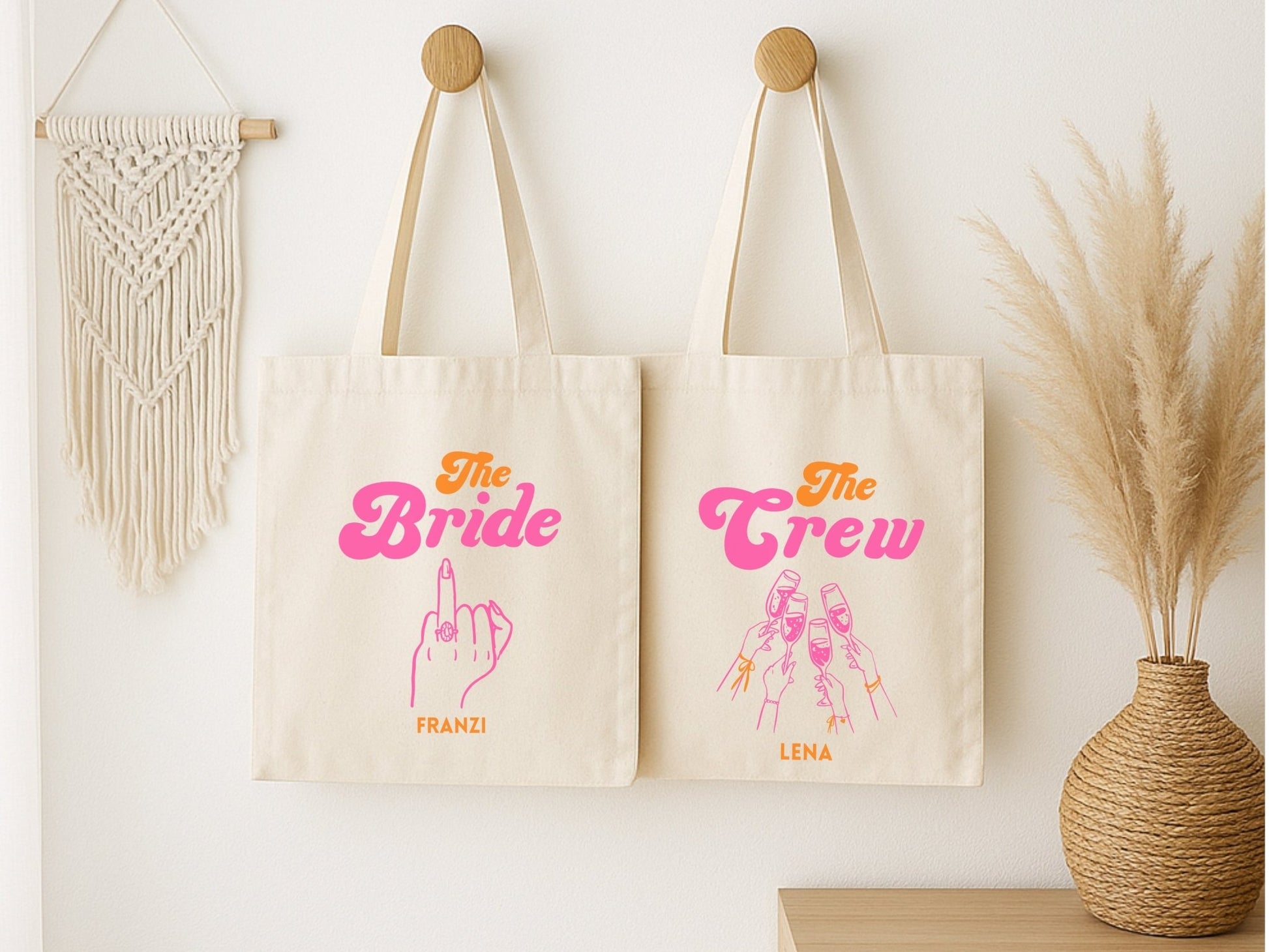 Neon JGA Tasche personalisiert für Braut & Crew - Braut Crew Shop