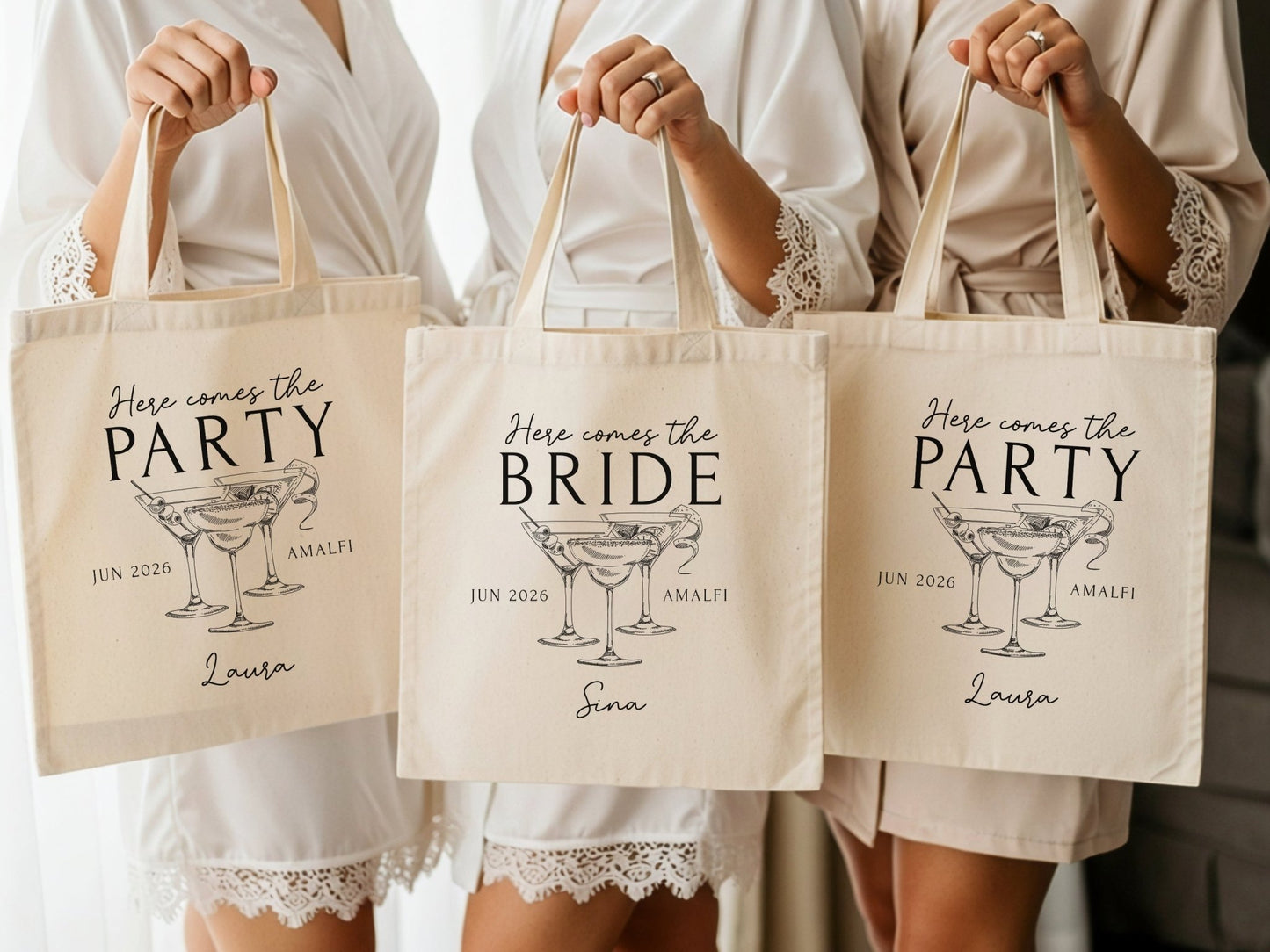 Personalisierte JGA Taschen für Braut und Crew - Braut Crew Shop