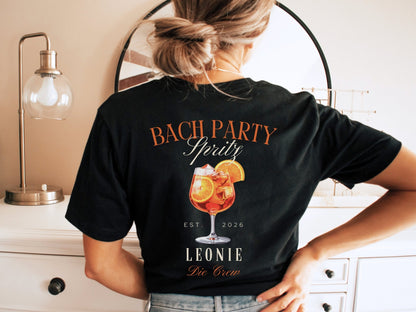 Personalisiertes JGA Shirt im Orange - Spritz Design für Braut & Crew - Braut Crew Shop
