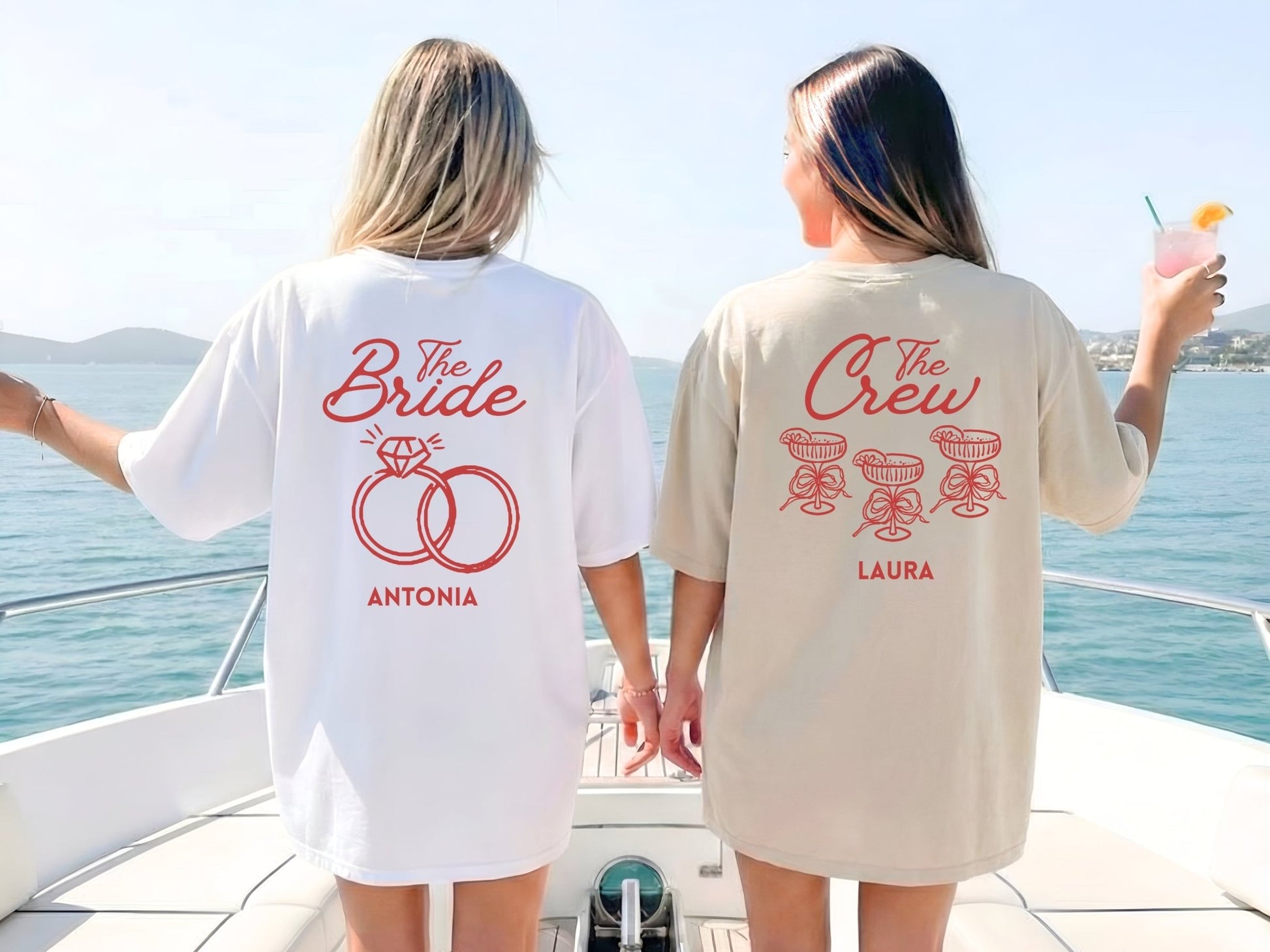 Vintage JGA Shirts – personalisiert für Braut und Crew - Braut Crew Shop