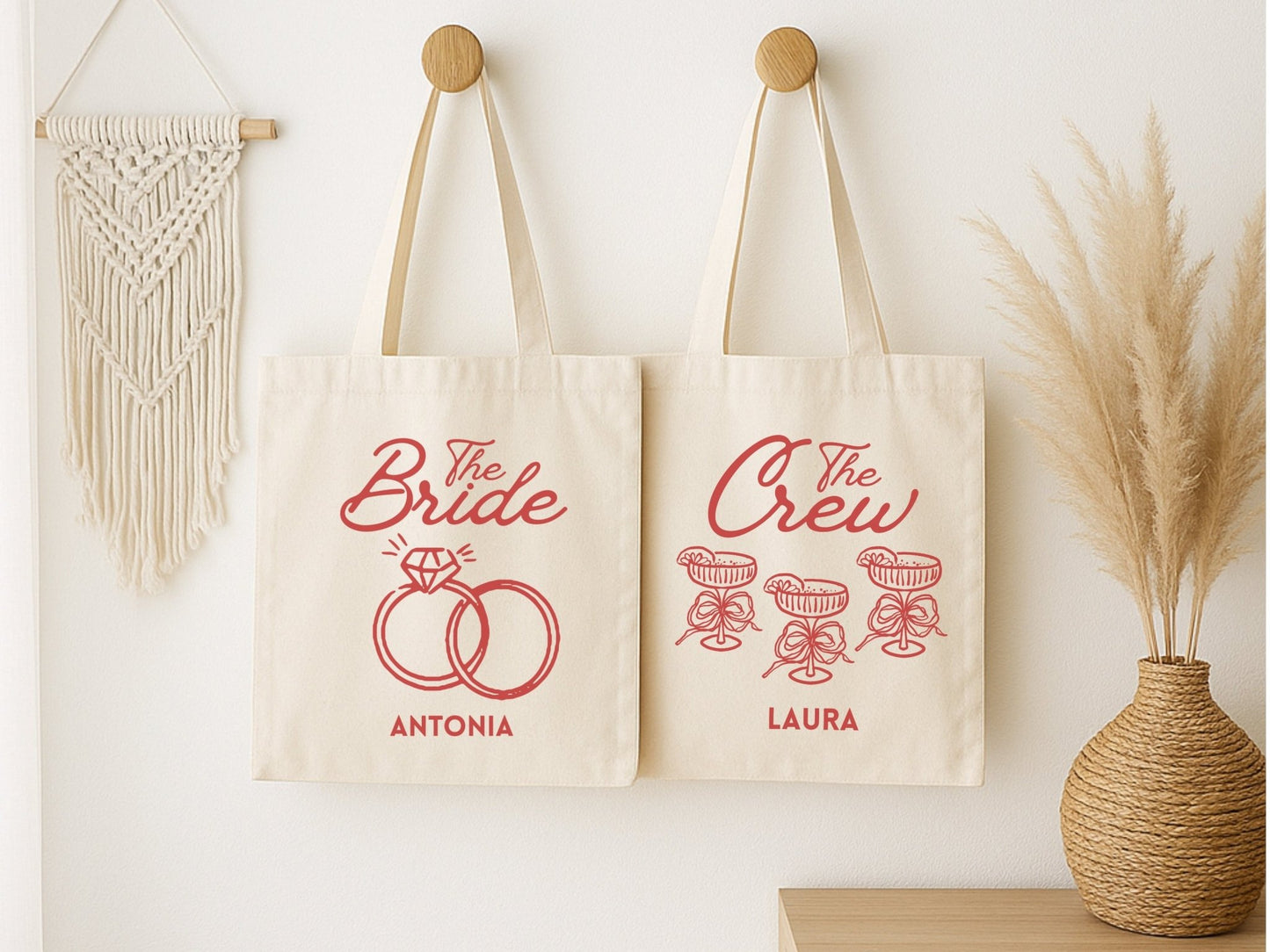 Vintage JGA Tasche personalisiert für Braut und Crew - Braut Crew Shop